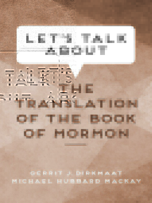 Cover image for Let's Talk about the Translation of the Book of Mormon